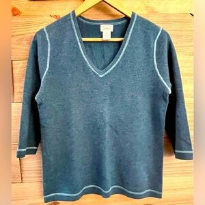 LIGHTWEIGHT FALL CASHMERE SWEATER - 3/4 SLEEVE